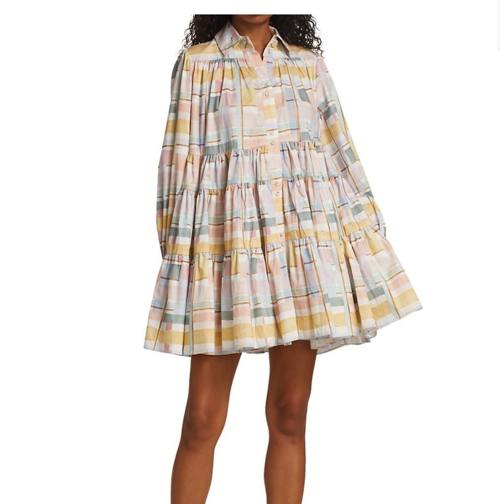 Aje
Nouveau Plaid Smock Dress